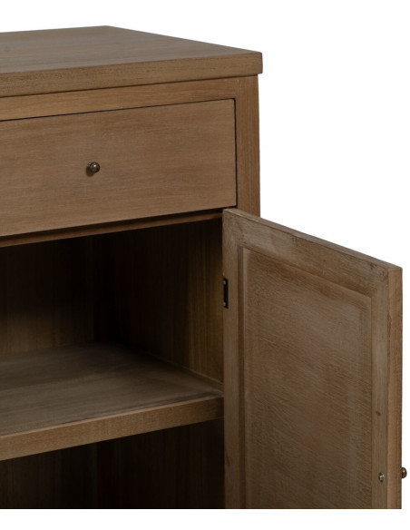 Buffet moderne Bas 2 portes 2 tiroirs en Bois de paulownia Naturel Brayan - 6