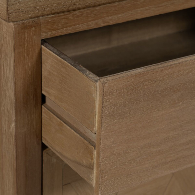 Buffet moderne Bas 2 portes 2 tiroirs en Bois de paulownia Naturel Brayan - 7