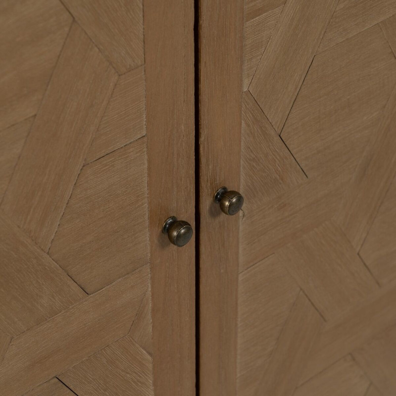 Buffet moderne Bas 2 portes 2 tiroirs en Bois de paulownia Naturel Brayan - 8