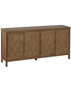Grand Buffet moderne Bas 4 portes en Bois de paulownia Naturel Brayan - 1