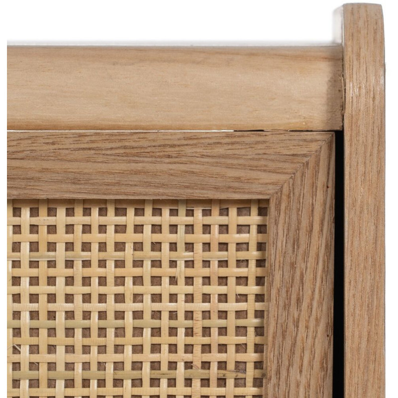 Chiffonnier vintage 4 tiroirs en Bois Rotin Naturel Cannage Samir - 7