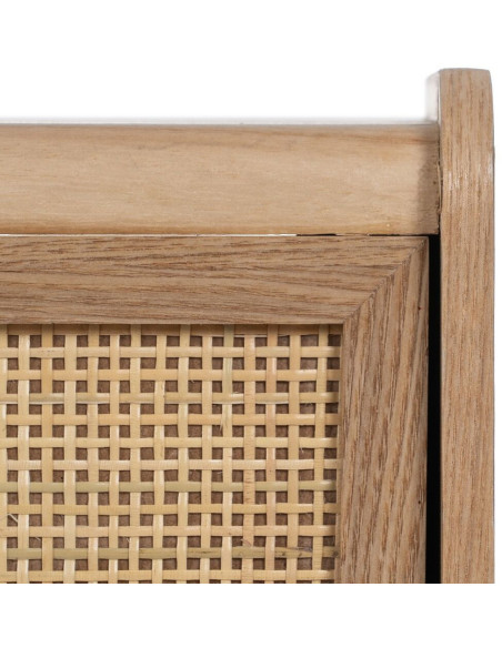 Chiffonnier vintage 4 tiroirs en Bois Rotin Naturel Cannage Samir - 7