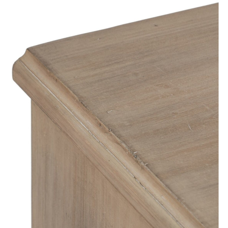 Petit Chevet vintage 2 tiroirs en Bois de sapin Naturel Korlin - 4