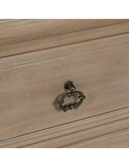 Petit Chevet vintage 2 tiroirs en Bois de sapin Naturel Korlin - 8