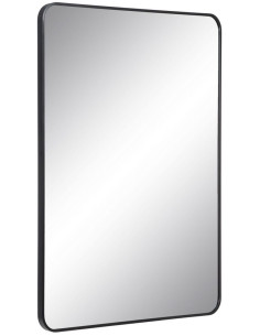Grand Miroir mural minimaliste Rectangulaire 76x101 en Métal Noir Selvyn - 2
