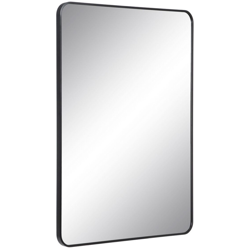 Grand Miroir mural minimaliste Rectangulaire 76x101 en Métal Noir Selvyn - 2