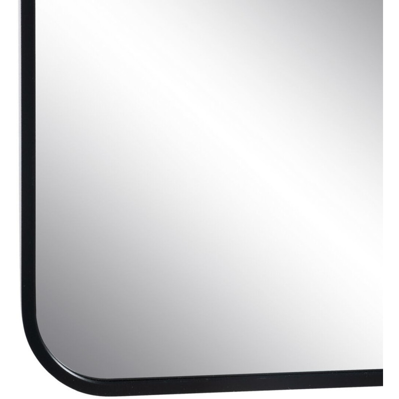 Grand Miroir mural minimaliste Rectangulaire 76x101 en Métal Noir Selvyn - 3