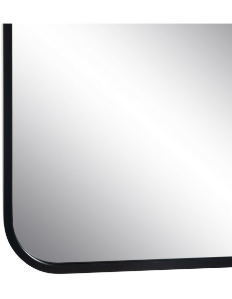 Grand Miroir mural minimaliste Rectangulaire 76x101 en Métal Noir Selvyn - 3