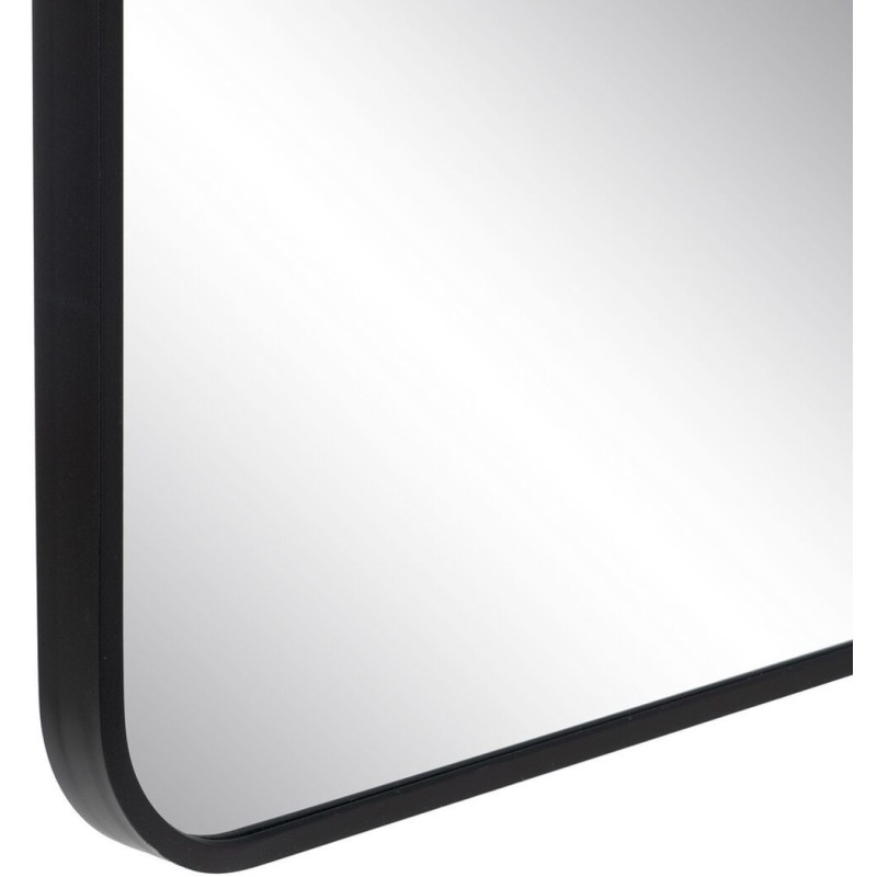 Grand Miroir mural minimaliste Rectangulaire 76x101 en Métal Noir Selvyn - 5