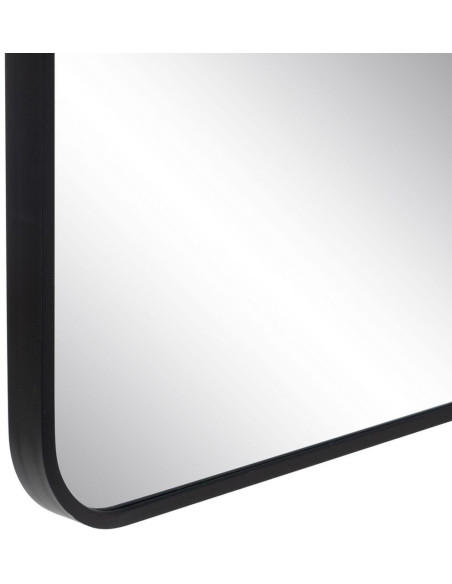 Grand Miroir mural minimaliste Rectangulaire 76x101 en Métal Noir Selvyn - 5