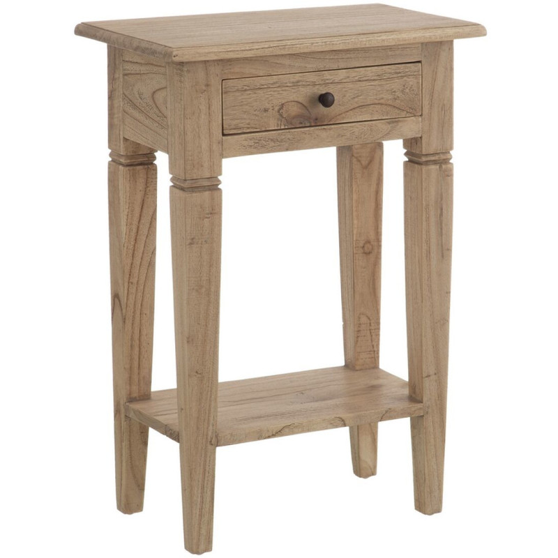 Chevet vintage 1 tiroir 1 étagère en Bois de mindi Naturel Nylira - 1