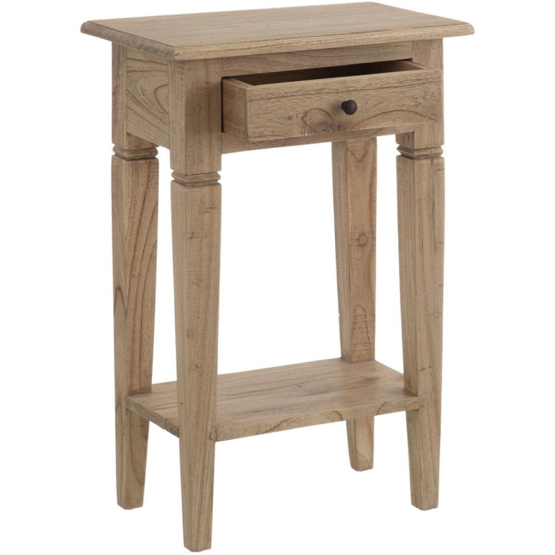 Chevet vintage 1 tiroir 1 étagère en Bois de mindi Naturel Nylira - 3
