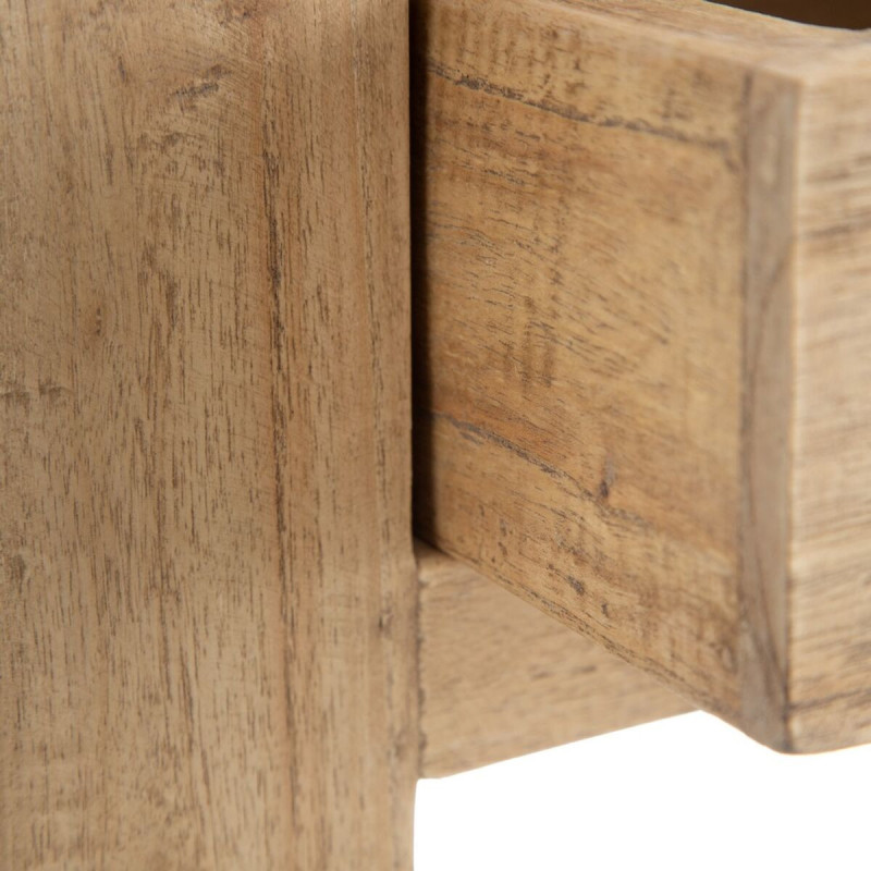 Chevet vintage 1 tiroir 1 étagère en Bois de mindi Naturel Nylira - 5