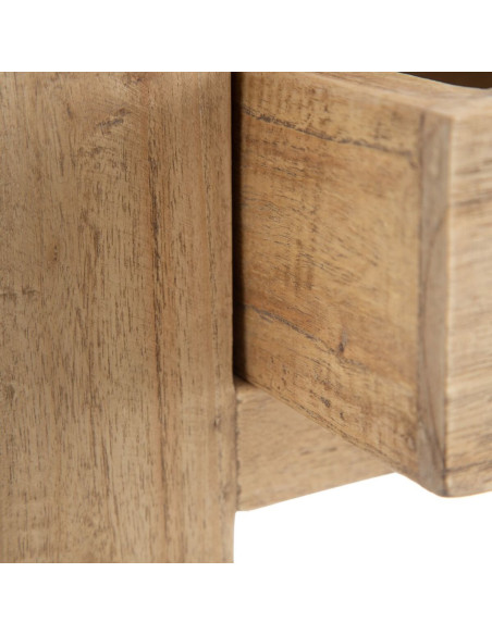 Chevet vintage 1 tiroir 1 étagère en Bois de mindi Naturel Nylira - 5