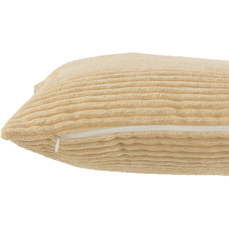 Coussin Carré Jovkin 45x45 en Polyester Beige Effet velours - 2