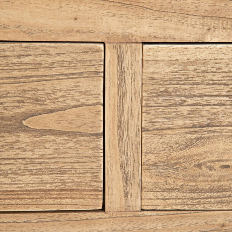 Console rustique Rectangulaire 2 tiroirs en Bois de mindi Naturel Miro - 6