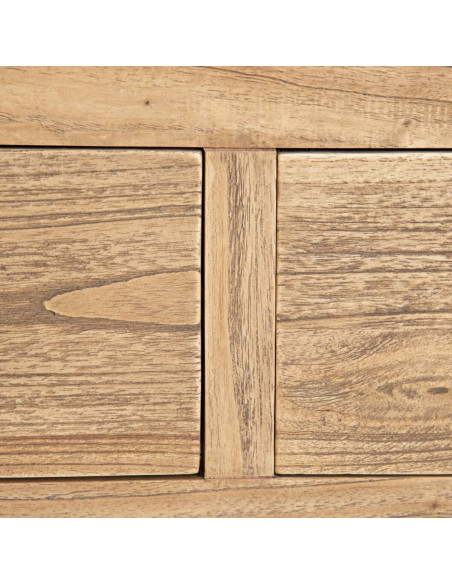 Console rustique Rectangulaire 2 tiroirs en Bois de mindi Naturel Miro - 6