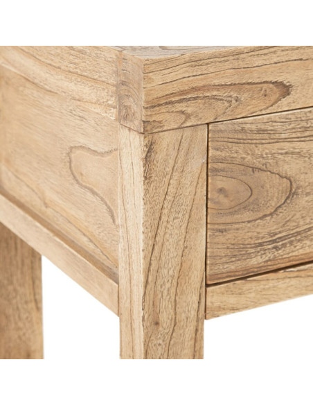 Console rustique Rectangulaire 2 tiroirs en Bois de mindi Naturel Miro - 8