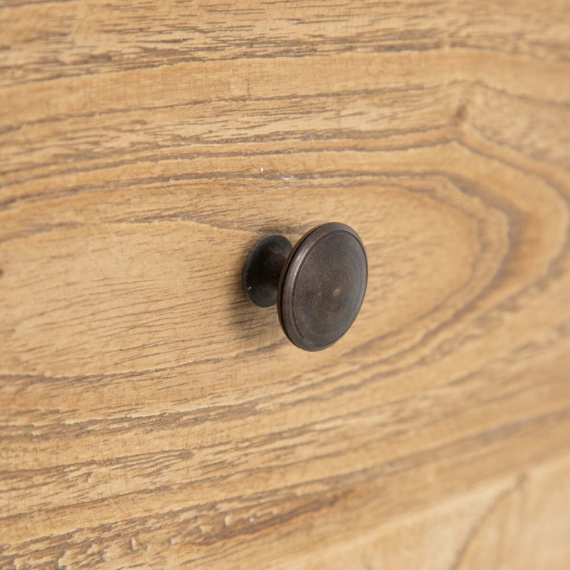 Chevet rustique 2 tiroirs en Bois de mindi Naturel Miro - 6