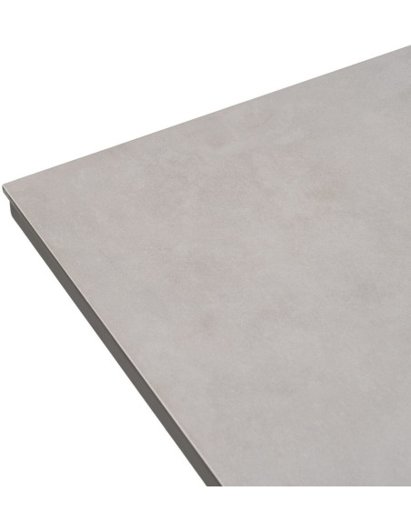 Table à manger extensible moderne Rectangulaire 10 personnes en Métal Noir Verre Céramique Blanc Syran - 2