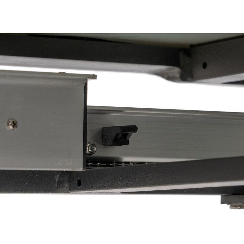 Table à manger extensible moderne Rectangulaire 10 personnes en Métal Noir Verre Céramique Blanc Syran - 6