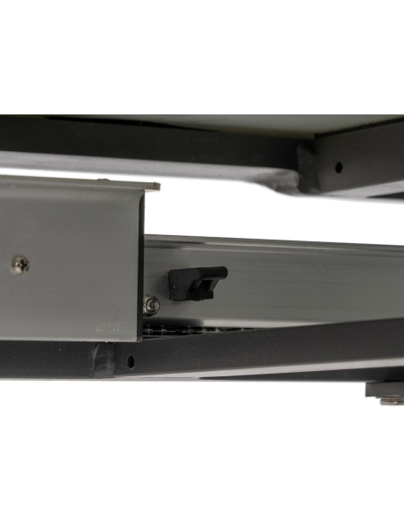 Table à manger extensible moderne Rectangulaire 10 personnes en Métal Noir Verre Céramique Blanc Syran - 6