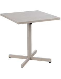 Table Bistrot pliante Carrée 2 personnes en Métal Taupe Yorlia - 1