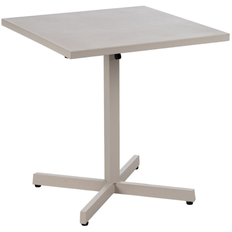 Table Bistrot pliante Carrée 2 personnes en Métal Taupe Yorlia - 1