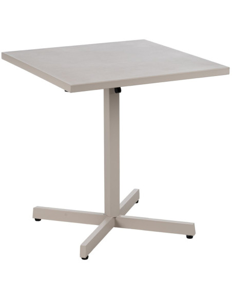 Table Bistrot pliante Carrée 2 personnes en Métal Taupe Yorlia - 1