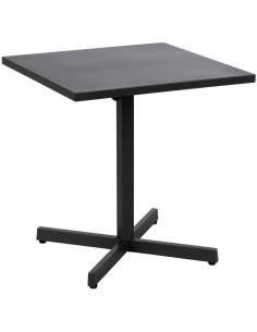 Table Bistrot pliante Carrée 2 personnes en Métal Noir anthracite Yorlia - 1