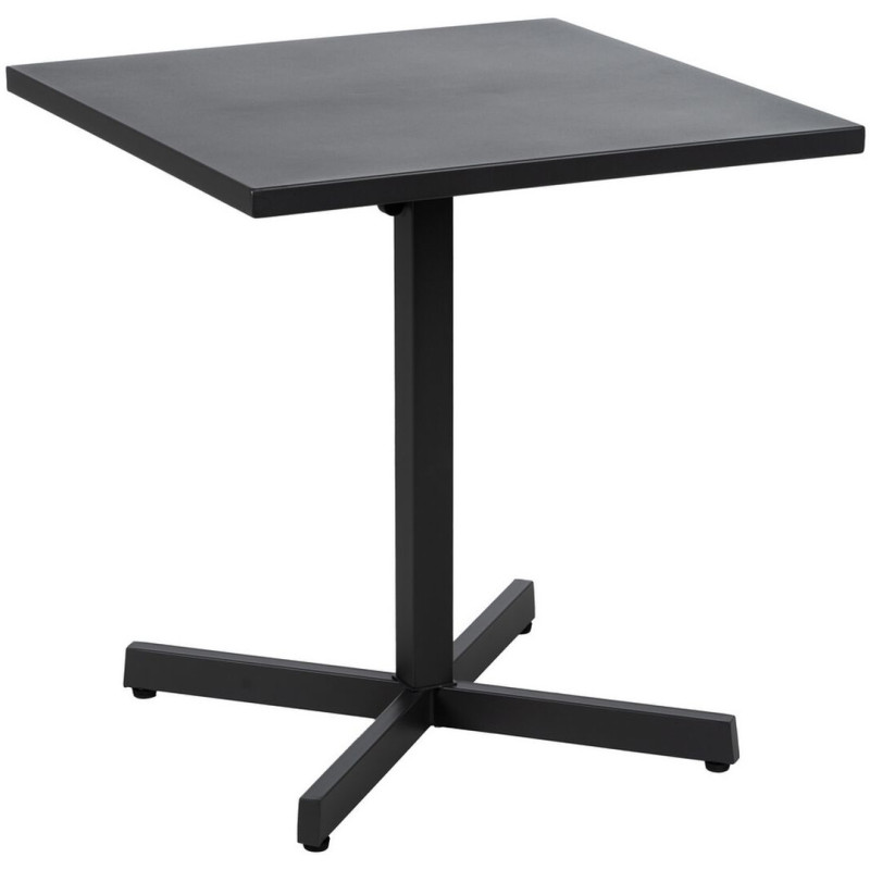 Table Bistrot pliante Carrée 2 personnes en Métal Noir anthracite Yorlia - 1