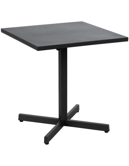 Table Bistrot pliante Carrée 2 personnes en Métal Noir anthracite Yorlia - 1