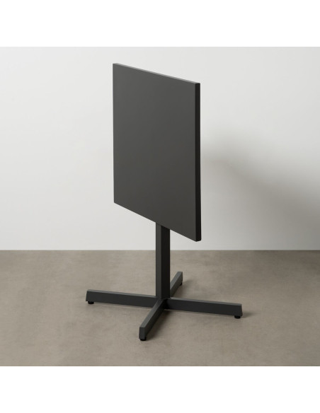 Table Bistrot pliante Carrée 2 personnes en Métal Noir anthracite Yorlia - 3
