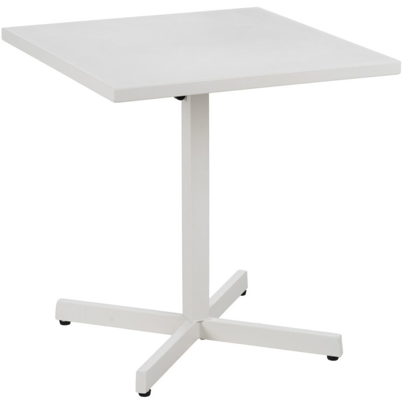 Table Bistrot pliante Carrée 2 personnes en Métal Blanc Yorlia - 1