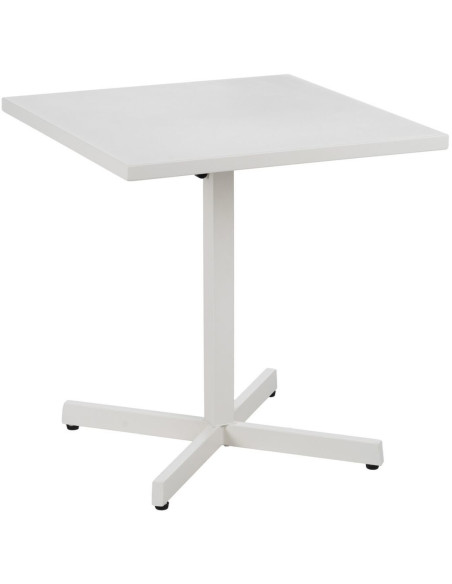 Table Bistrot pliante Carrée 2 personnes en Métal Blanc Yorlia - 1