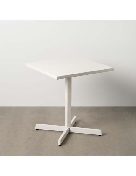 Table Bistrot pliante Carrée 2 personnes en Métal Blanc Yorlia - 2