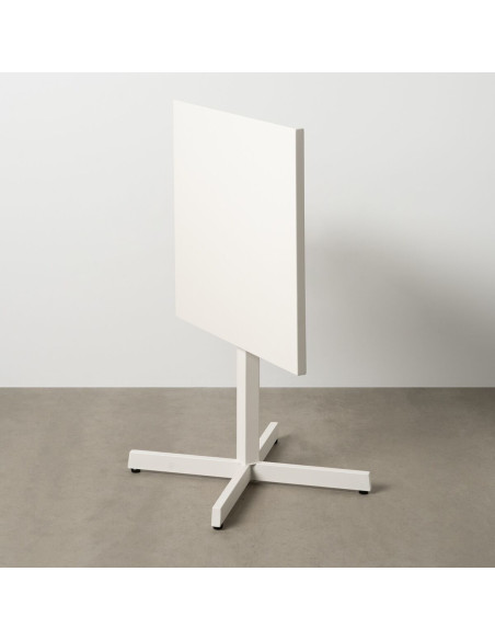 Table Bistrot pliante Carrée 2 personnes en Métal Blanc Yorlia - 3