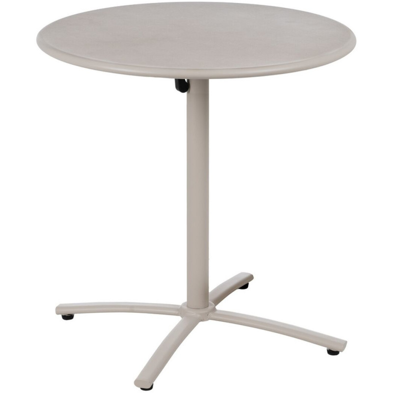 Table Bistrot pliante Ronde 2 personnes en Métal Taupe Yorlia - 1