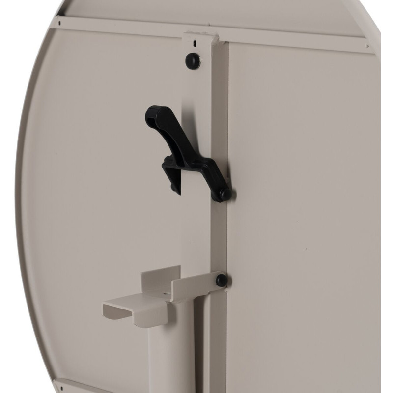 Table Bistrot pliante Ronde 2 personnes en Métal Taupe Yorlia - 8