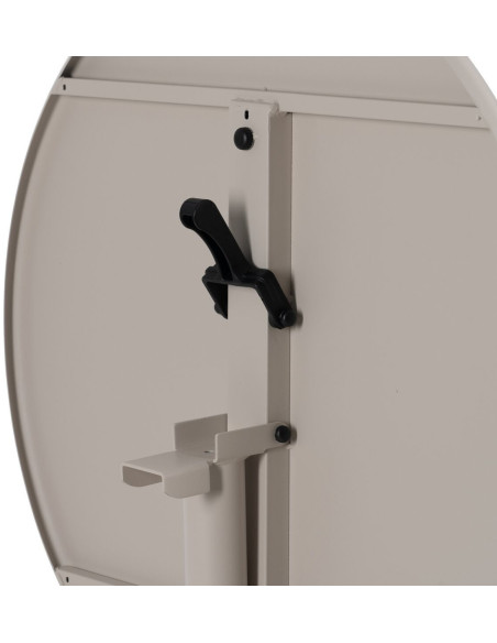 Table Bistrot pliante Ronde 2 personnes en Métal Taupe Yorlia - 8