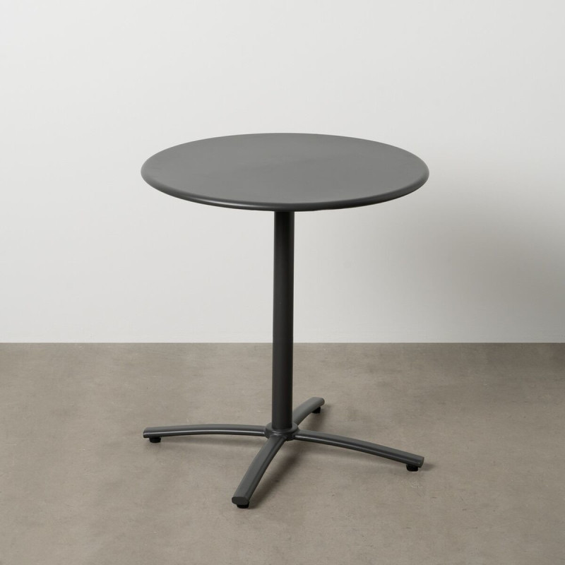 Table Bistrot pliante Ronde 2 personnes en Métal Noir anthracite Yorlia - 2