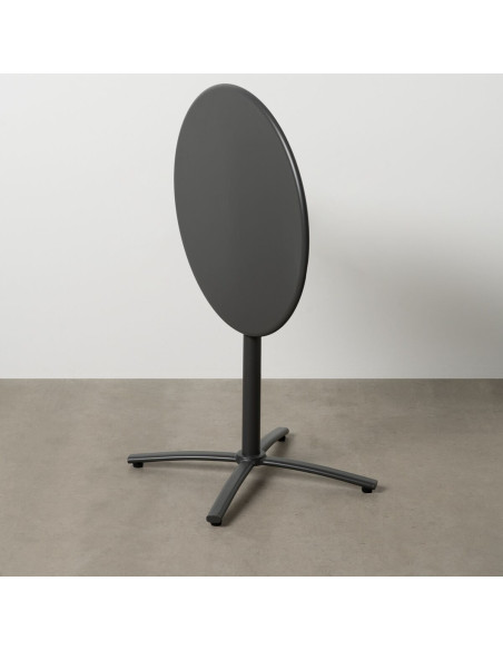Table Bistrot pliante Ronde 2 personnes en Métal Noir anthracite Yorlia - 3