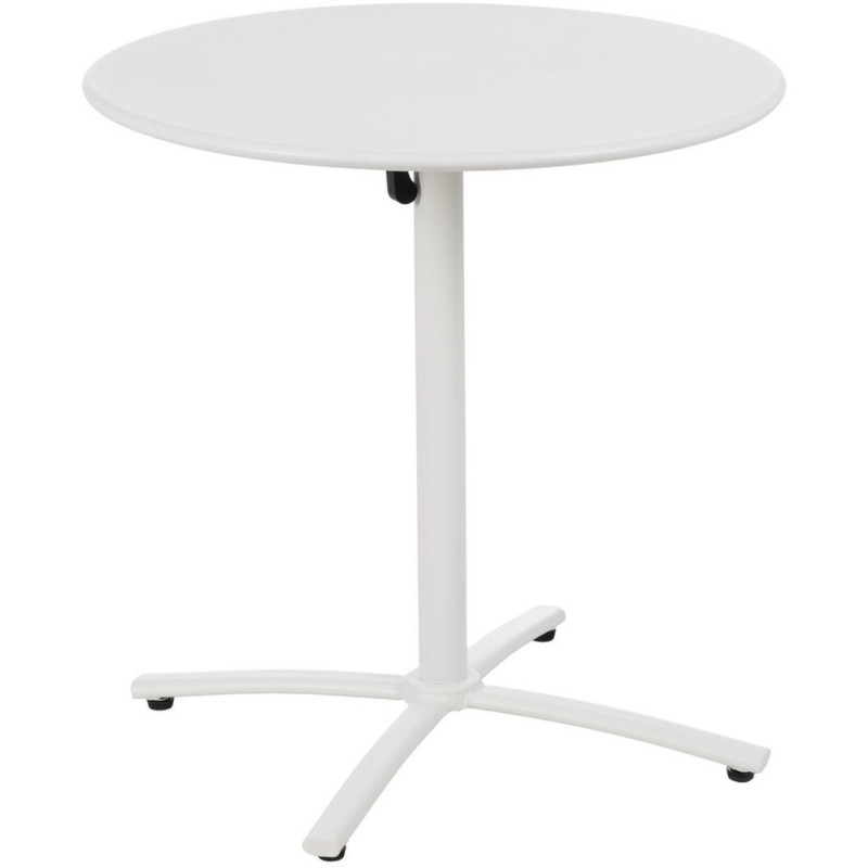 Table Bistrot pliante Ronde 2 personnes en Métal Blanc Yorlia - 1