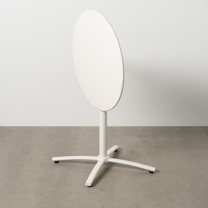 Table Bistrot pliante Ronde 2 personnes en Métal Blanc Yorlia - 3