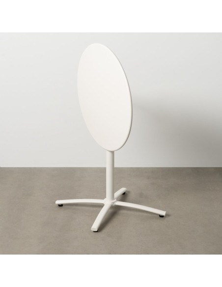 Table Bistrot pliante Ronde 2 personnes en Métal Blanc Yorlia - 3