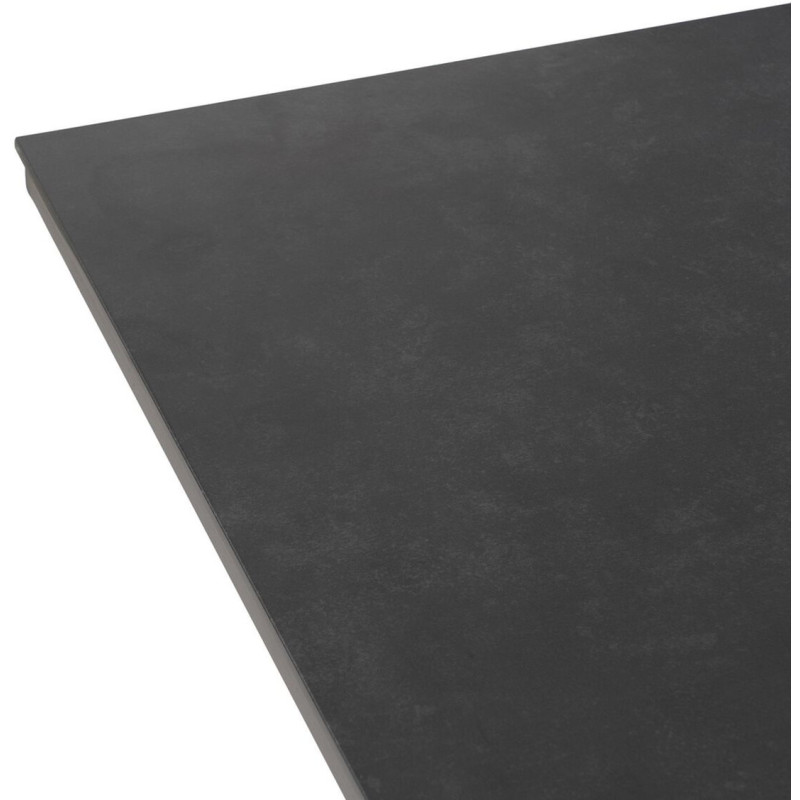 Table à manger extensible moderne Rectangulaire 10 personnes en Métal Noir Verre Céramique Anthracite Syran - 2