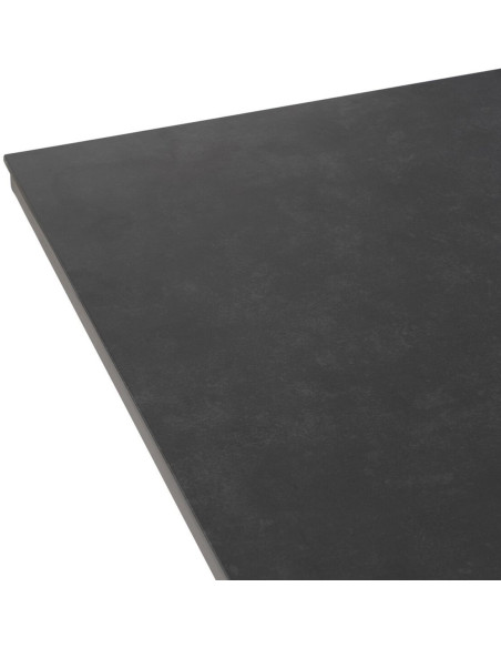Table à manger extensible moderne Rectangulaire 10 personnes en Métal Noir Verre Céramique Anthracite Syran - 2