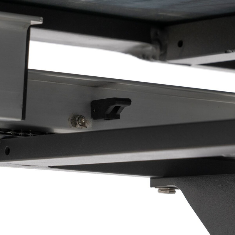 Table à manger extensible moderne Rectangulaire 10 personnes en Métal Noir Verre Céramique Anthracite Syran - 6