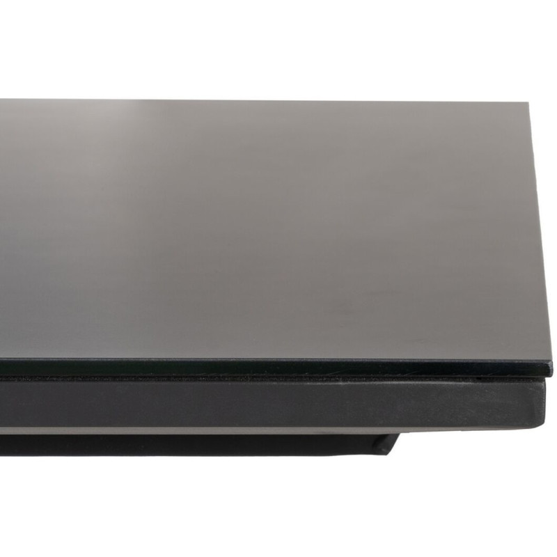 Table à manger extensible moderne Rectangulaire 10 personnes en Métal Noir Verre Céramique Anthracite Syran - 7
