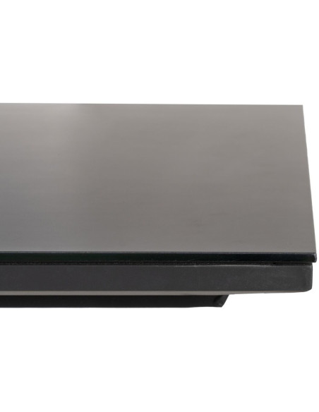 Table à manger extensible moderne Rectangulaire 10 personnes en Métal Noir Verre Céramique Anthracite Syran - 7